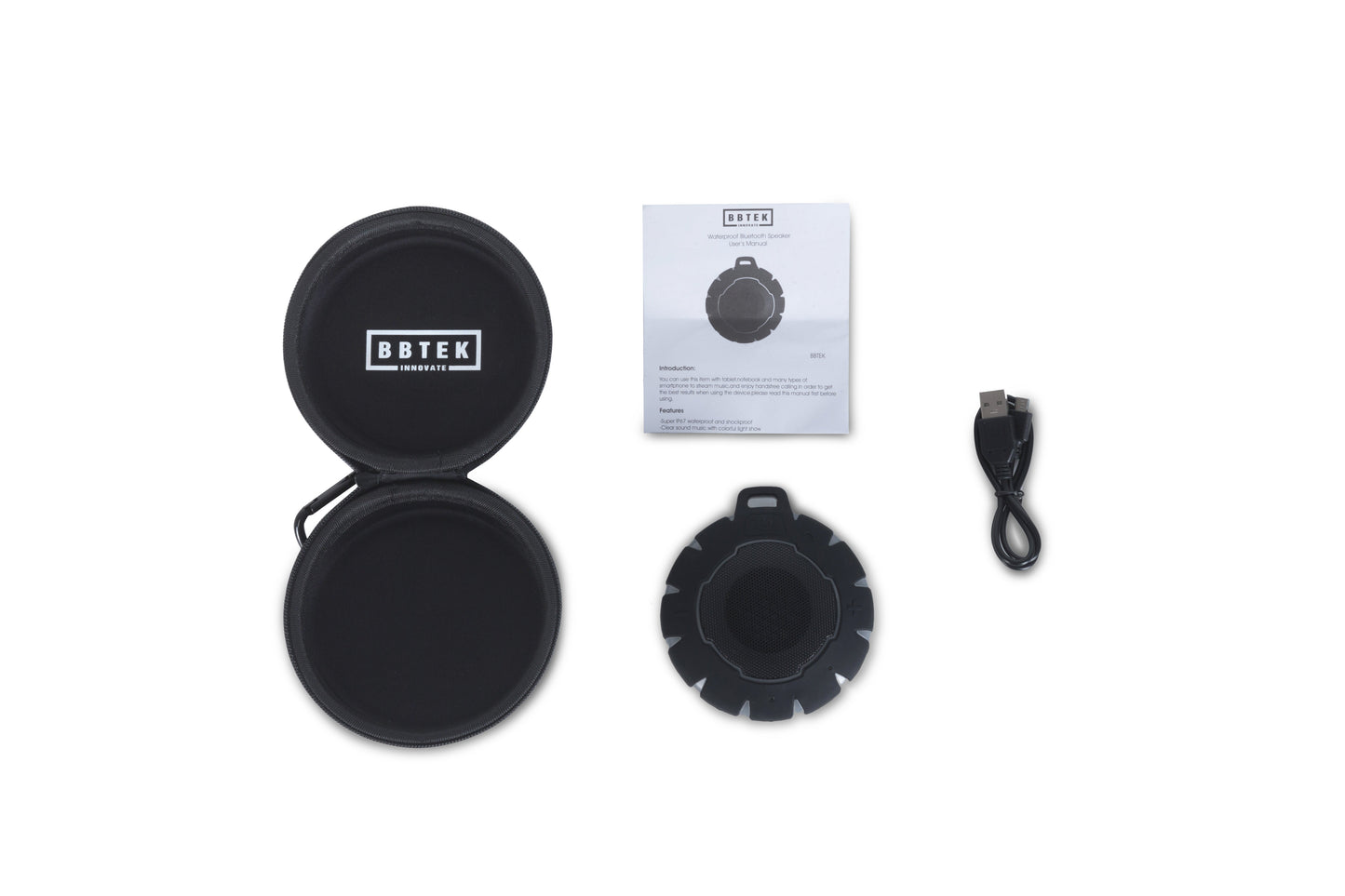 BBTEK Wireless Waterproof Bluetooth Light Up Speaker